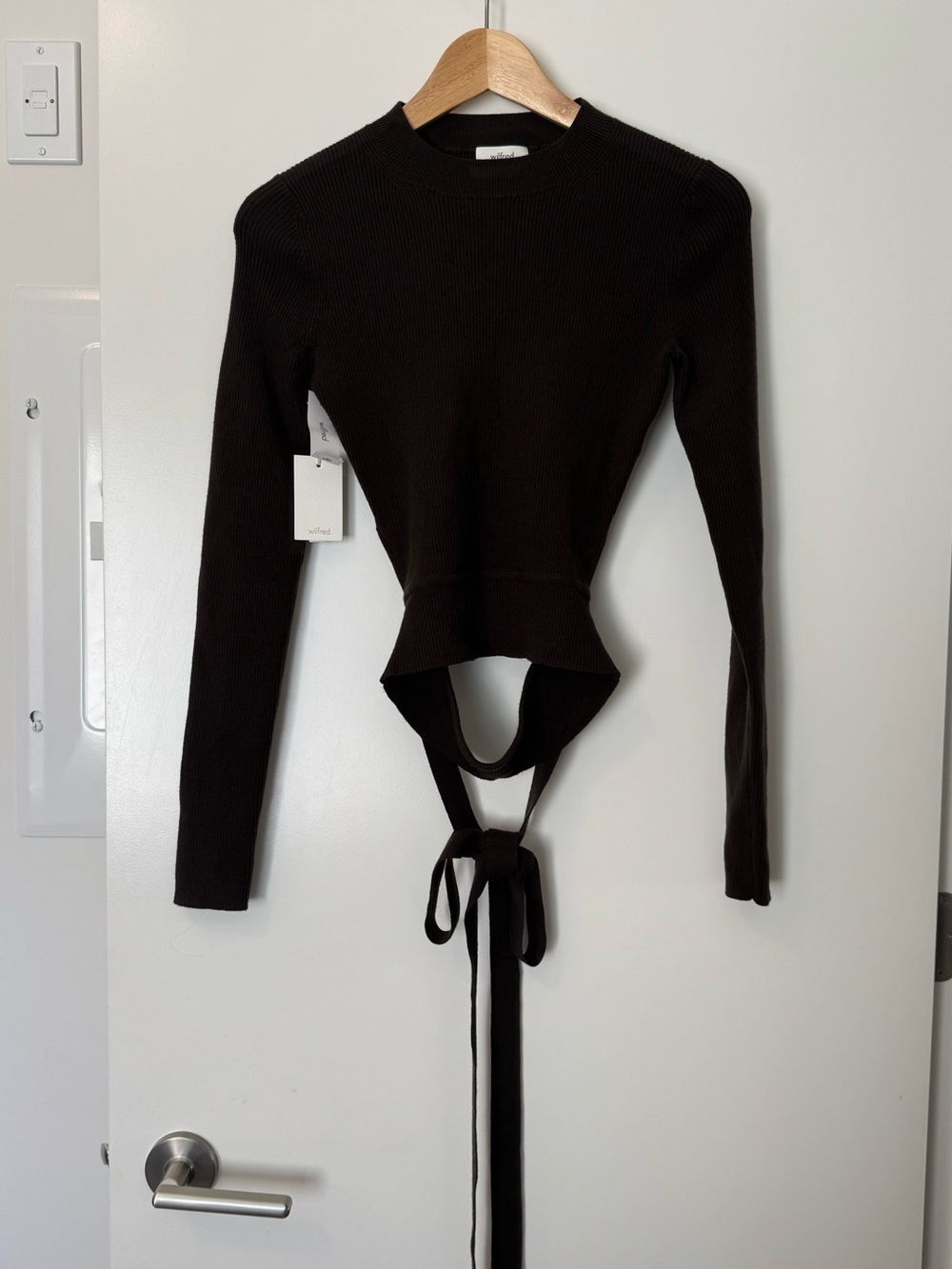 NWT Aritzia Wilfred Mayrac Merino Wool Sweater Tuscan Olive S